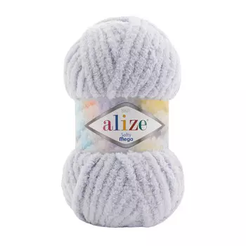 Пряжа ALIZE 'Softy Mega' 100гр. 70м (100% микрополиэстер) (416 светло-серый)