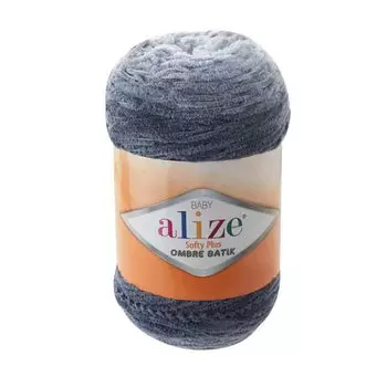 Пряжа Alize 'Softy Plus Ombre Batik' 500гр. 600м. (100% микрополиэстер) (7288 серый)