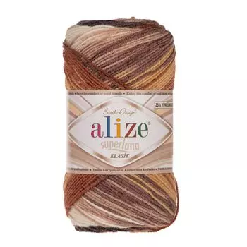 Пряжа ALIZE 'Superlana klasik batik' 100гр. 280м. (75% акрил, 25%шерсть) ТУ (3380 секционный)