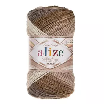 Пряжа ALIZE 'Superlana klasik batik' 100гр. 280м. (75% акрил, 25%шерсть) ТУ (3160 секционный)