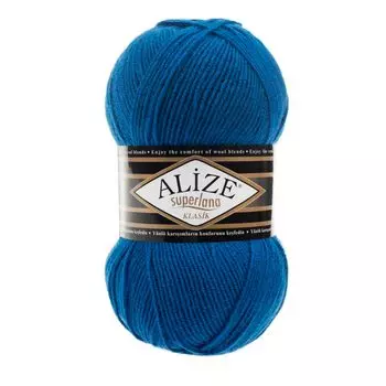 Пряжа ALIZE 'Superlana klasik' (однотонная) 100гр. 280м. (75% акрил, 25%шерсть) ТУ (141 василек)