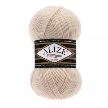 Пряжа ALIZE 'Superlana klasik' (однотонная) 100гр. 280м. (75% акрил, 25%шерсть) ТУ (310 медовый)