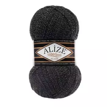 Пряжа ALIZE 'Superlana klasik' (однотонная) 100гр. 280м. (75% акрил, 25%шерсть) ТУ (600 DUE)