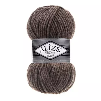 Пряжа ALIZE 'Superlana maxi' 100гр. 100м. (75% акрил, 25%шерсть) ТУ (240 кофе с молоком меланж)