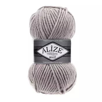 Пряжа ALIZE 'Superlana maxi' 100гр. 100м. (75% акрил, 25%шерсть) ТУ (652 пепельный)