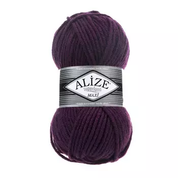 Пряжа ALIZE 'Superlana maxi' 100гр. 100м. (75% акрил, 25%шерсть) ТУ (111 фиолетовый)