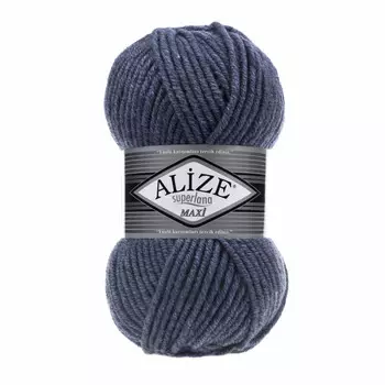 Пряжа ALIZE 'Superlana maxi' 100гр. 100м. (75% акрил, 25%шерсть) ТУ (203 джинса)