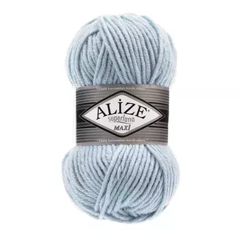 Пряжа ALIZE 'Superlana maxi' 100гр. 100м. (75% акрил, 25%шерсть) ТУ (480 светло-голубой)