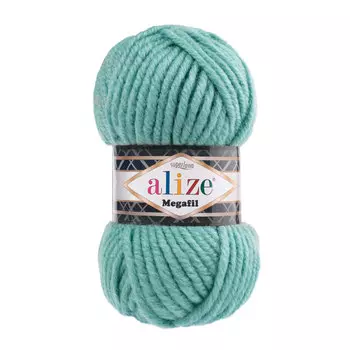Пряжа ALIZE 'SUPERLANA MEGAFIL' 100гр. 55м (25% Шерсть - 75% Aкрил) (386 лазурный)