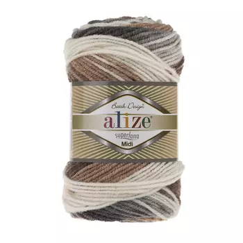 Пряжа ALIZE 'Superlana Midi Batik' 100гр. 170м (25% шерсть, 75% акрил) (5742 секционный)