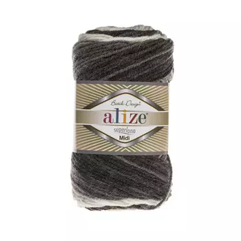 Пряжа ALIZE 'Superlana Midi Batik' 100гр. 170м (25% шерсть, 75% акрил) (1900 секционный)