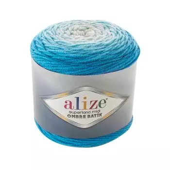 Пряжа Alize 'Superlana Midi Ombre Batik' 300гр. 510м. (25% шерсть, 75% акрил) (7275)