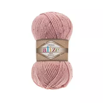 Пряжа ALIZE 'Superlana Midi Pullu' 100гр. 150м (5% полиамид, 5% пайетки, 23% шерсть, 67% акрил) (161 пудра)