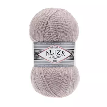 Пряжа ALIZE 'Superlana TIG' 100гр. 570м. (25%шерсть, 75%акрил) (652 пепельный)