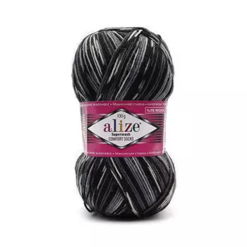 Пряжа ALIZE 'Superwash Comfort Socks' 100гр. 420м. (75% SW шерсть, 25% полиамид) (2695 секционный)