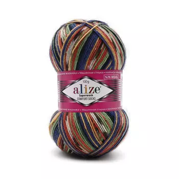 Пряжа ALIZE 'Superwash Comfort Socks' 100гр. 420м. (75% SW шерсть, 25% полиамид) (2701 секционный)