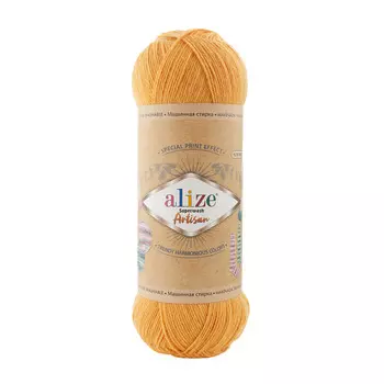 Пряжа ALIZE 'Superwash Artisan' 100гр. 420м. (75% SW шерсть, 25% полиамид) (281 желтый)