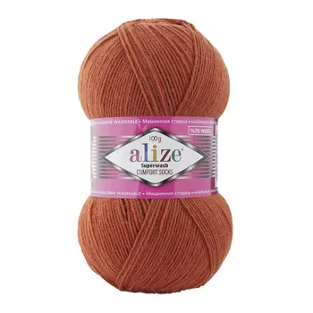 Пряжа ALIZE 'Superwash Comfort Socks' 100гр. 420м. (75% SW шерсть, 25% полиамид) (433 мармелад)