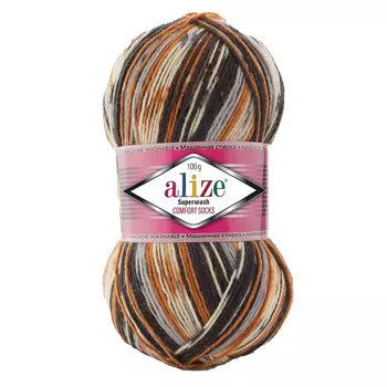 Пряжа ALIZE 'Superwash Comfort Socks' 100гр. 420м. (75% SW шерсть, 25% полиамид) (7651 секционный)
