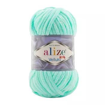 Пряжа Alize 'Velluto' 100гр. 68м. (100% микрополиэстер) (19 светло-бирюзовый)