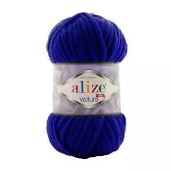 Пряжа Alize 'Velluto' 100гр. 68м. (100% микрополиэстер) (360 темно-синий)