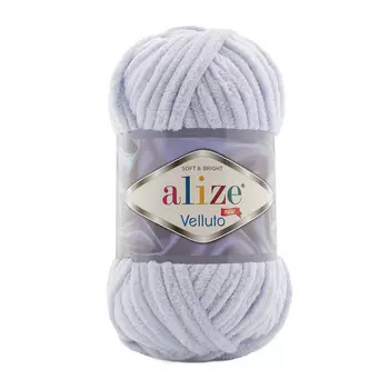 Пряжа Alize 'Velluto' 100гр. 68м. (100% микрополиэстер) (416 серый)