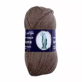 Пряжа Astra Premium 'Афродита' 100гр. 250м (50% шерсть, 50% акрил) (02 светло-серый)
