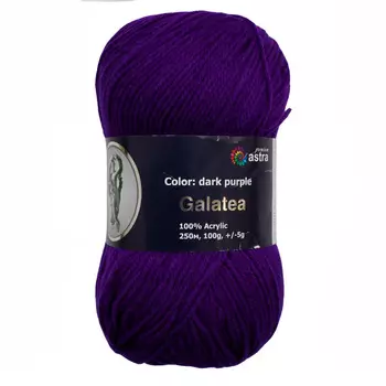 Пряжа Astra Premium 'Галатея' 100гр. 250м (100% акрил) (15 темно-фиолетовый)
