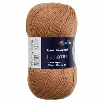 Пряжа Astra Premium 'Галатея' 100гр. 250м (100% акрил) (10 бежевый)