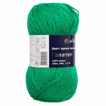 Пряжа Astra Premium 'Галатея' 100гр. 250м (100% акрил) (09 яркая зелень)