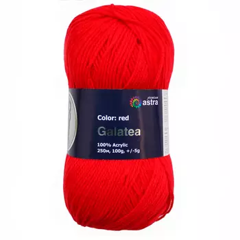 Пряжа Astra Premium 'Галатея' 100гр. 250м (100% акрил) (03 красный)