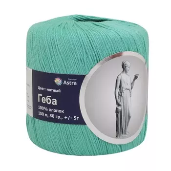Пряжа Astra Premium 'Геба' 50гр.150м (100% хлопок) (31 мятный (16))