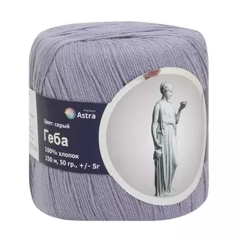 Пряжа Astra Premium 'Геба' 50гр.150м (100% хлопок) (03 серый (2))