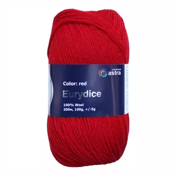 Пряжа Astra Premium 'Эвридика' 100гр. 200м (100% шерсть) (09 красный)