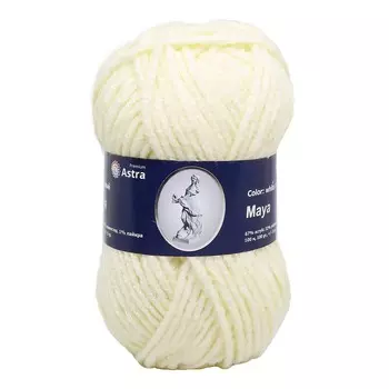 Пряжа Astra Premium 'Майя' 100гр. 100м (67% акрил, 32% полиэстер, 1% лайкра) (1 белый)