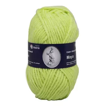 Пряжа Astra Premium 'Майя' 100гр. 100м (67% акрил, 32% полиэстер, 1% лайкра) (13 салатовый)