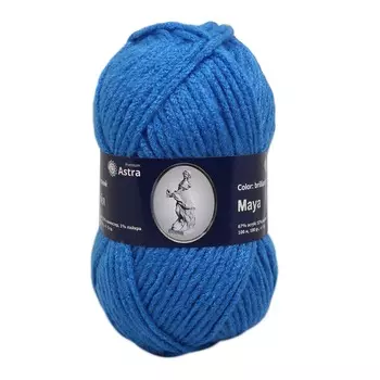 Пряжа Astra Premium 'Майя' 100гр. 100м (67% акрил, 32% полиэстер, 1% лайкра) (7 синий)