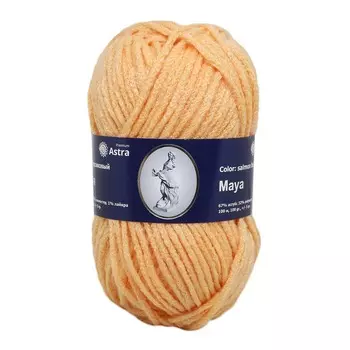 Пряжа Astra Premium 'Майя' 100гр. 100м (67% акрил, 32% полиэстер, 1% лайкра) (6 персиковый)