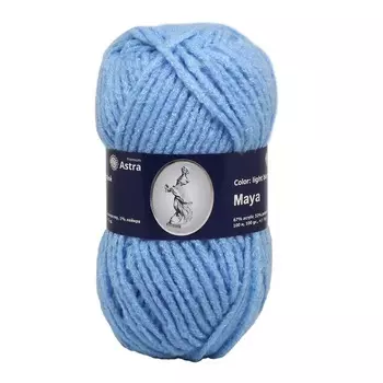 Пряжа Astra Premium 'Майя' 100гр. 100м (67% акрил, 32% полиэстер, 1% лайкра) (8 голубой)