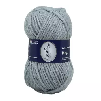 Пряжа Astra Premium 'Майя' 100гр. 100м (67% акрил, 32% полиэстер, 1% лайкра) (10 серый)