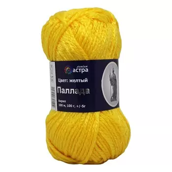 Пряжа Astra Premium 'Паллада' 100гр. 100м (100% акрил) (09 желтый)