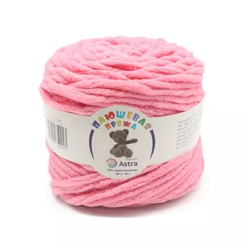 Пряжа Astra Premium 'Плюшевая' 100гр 80м (100% полиэстер) (112 розовый)
