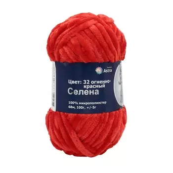 Пряжа Astra Premium 'Селена' 100гр. 68м (100% микрополиэстер) (32 огненно-красный)