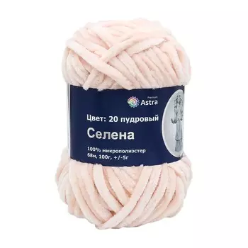 Пряжа Astra Premium 'Селена' 100гр. 68м (100% микрополиэстер) (20 пудровый)