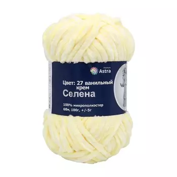 Пряжа Astra Premium 'Селена' 100гр. 68м (100% микрополиэстер) (27 ванильный крем)