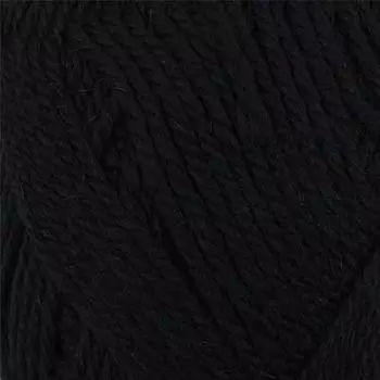 Пряжа 'Астра' 'Wool/Шерсть', 200 м/100 гр., 100% импортная полутонкая шерсть (черный)