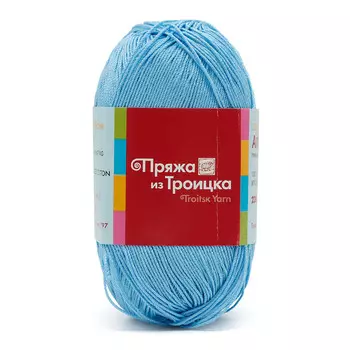 Пряжа из Троицка 'Алина' 50гр. 220м. (100% мерс. хлопок) (2820 воздушно-голубой)