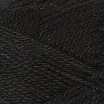 Пряжа из Троицка 'Алиса' (50%шерсть, 50%вискоза) (0140 черный)