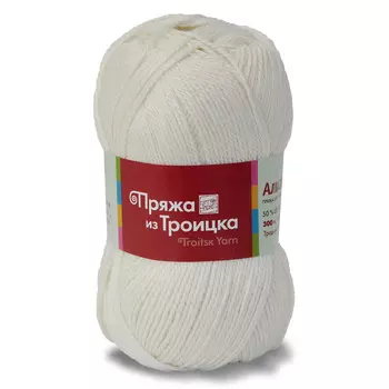 Пряжа из Троицка 'Алиса' (50%шерсть, 50%вискоза) (0230 отбелка)
