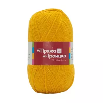 Пряжа из Троицка 'Алиса' (50%шерсть, 50%вискоза) (0690 шафран)